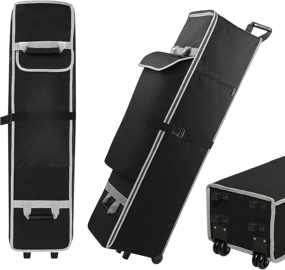 10 x 10 x 48in Canopy Roller Bag for Pop Up Canopy Tent with Sturdy Handles and Pocket, Wheeled Storage Bag for 10 x 10 Canopy Tent, Tent Bag Replacement Part, 800D Waterproof Oxford Fabric