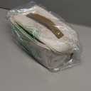 EACHY Travel Makeup Bag, Large Capacity Cosmetic Bags for Women, Waterproof Portable Pouch Open Flat Toiletry Bag Pattern Make up Bag (F-Beige) (Medium)