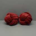 Namalu 2 Pcs Soft Knot Pillow Ball, Decorative Round Throw Knotted Pillows Cushion, Handmade Stuffed Ball Pillows for Bedroom Sofa Couch Home Decor(7.87 Inches,Wine Red)