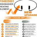 154825001 Dishwasher Heating Element Fit for Frigidaire,154482901 154663801 AP5628696 PS3653449 EAP3653449 by MIFLUS