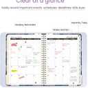 5 x Academic Planner 2026, A5 Weekly & Monthly Calendar Planner with Tabs, PVC Bookmark, Metal Corner Protectors, Inner Pocket, 8.54" 6.22" Hardcover School Daily Agenda Book for Teacher Student (Pink)