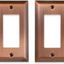 AMERELLE 163RRRAC Century Triple Rocker Steel Wallplate in Antique Copper (Pack of 2) (1 Count (Pack of 2))