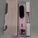 Go Brush Pro for Short Hair 2026 Hair Straightener Brush 300M Negative Ions,Portable Cordless Straightening Comb for Women,Fast Heating 4 Temps for Frizz-Free Smooth Hair Travel Gift Light Pink