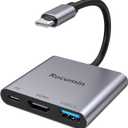 USB C to HDMI Adapter, Type-C to 4K HDMI with 100W PD & USB 3.0 Port, Digital AV Multiport Adapter for MacBook Pro/Air, iPad Pro/Air, iPhone 15Pro/16, Switch, Tablets and More USB-C Devices