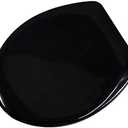 Toilet Seat Toilet Seat Black Toilet Seat Buffer European Style Resin Lid Thicken Slow-Close Universal Toilet Seat, Black Toilet lid
