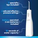 Waterpik Cordless Express Water Flosser, Battery Operated & Portable for Travel & Home, ADA Accepted, Waterproof for Shower Use, White WF-02
