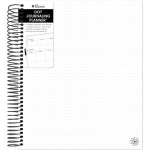 bloom daily planners Undated Dot Journaling Calendar Planner - Essential Weekly/Monthly Grid Style Agenda Book (7" x 9") - V2
