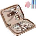 Stainless Steel Nail Clippers Toenail ingrown Clipper Set 15in 1 Pedicure Personal Care Tool Thick toenail Nail File Foot File Cuticle Remover-Heel Scraper and Foot Scrub Cuticle Remover