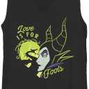Disney Villains Fools Love Women's Muscle Tank (Medium, Charcoal)
