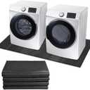 Washer Dryer Anti-Vibration Mat 62.9 * 29.5 Inches Foldable Rubber Mat for Washing Machine Dryer Waterproof Noise Reducing Pads Non-Slip Shockproof Mat for Floor Protection