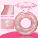 Pool Floats, Inflatable Diamond Ring Pool Float for Bachelorette Party, Engagement Ring Floatie for Beach Party & Tubes Pool Toys Float for Adults