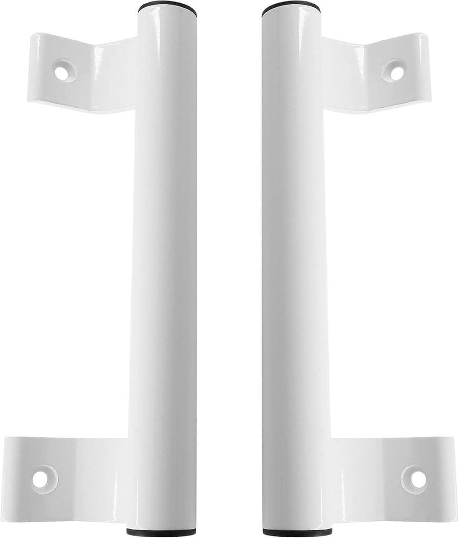 Sliding Door Handle 8 in Metal Barn Door Pull Replacement-for 6.5IN Screw Hole 2Pack White Patio Door Handle Aluminum Alloy Hardware for Old/Damaged Door Pull for Patio Glass Door