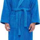 Arus Men's Shawl Collar Robe, Turkish Terry Cotton Bathrobe with Regular and Full Length Options (XXL)