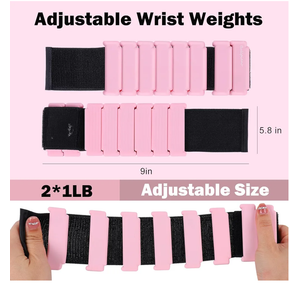 Bullpiano Ankle and Wrist Weights for Women and Man Set of 2(1Lbs Each), Arm and Leg Weights Adjustable Silicone Weighted Bracelet wrist weights for Walking, Gym, pool exercise, Yoga, Dance