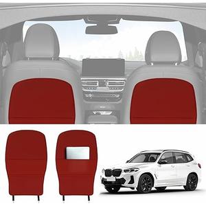 Kick Mats Back Seat Protector for BMW X3 X4 Car Back Seat Cover for Child Protect from Dirt Mud and Scratches Waterproof Kick Mats Backseat Protector (for BMW X3 X4 (Red))