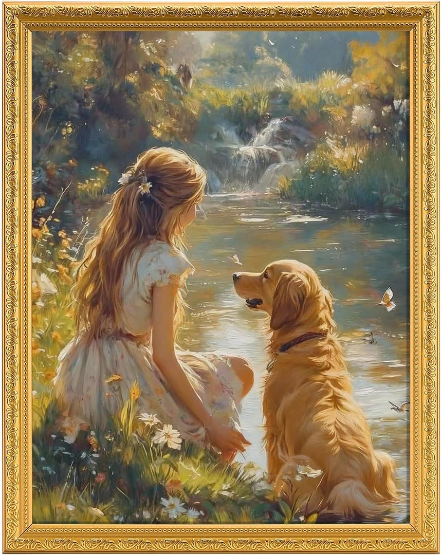 TWING 11x14 Picture Frame,Display 8x10 Photo with Mat or 11x14 without Mat,Ornate Vintage 11 x 14 Photo Frames for Wall Mounting,Gold,1 Pack