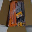 4 Pack Lumber Rack Wall Mount, Heavy Duty Wood Storage Racks, 6-Level System Organizer Shelving, 720 LBS Capacity Hanging Garage Shelves, Orange Brackets Utility Metal Shelf for Indoor and Outdoor