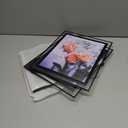 8x10 Picture Frames Black - Set of 4, HD Real Glass 8 by 10 Photo Frame for Tabletop Display, Wedding Birthday Father's Day Gifts (8 x 10, Black)