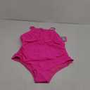 Aqua Eve Women Plus Size One Piece Bathing Suits Ruched Tummy Control Swimsuit High Neck Mesh Swimwear Hot Pink, 18W