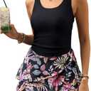 VIMPUNEC Women One Piece Swim Dress Swimsuit Tummy Control Modest Swim Skirt Bathing Suit Size S