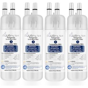 FILTER1 W10295370 A Refrigerator Water Filter Replacement Compatible for EDR1RXD 1 WATER FILTER W10295370 A Refrigerator Models (4-PACK)