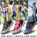 Mishansha Kids Hiking Shoes Girls Boys Toddler Outdoor Sneakers Anti-Collision Trail Running Shoe for Trekking Walking Climbing Steel Blue Size 12 Little Kid