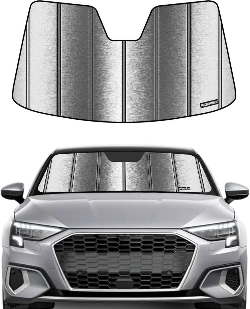 Windshield Sunshade for Audi A3/A3 Quattro/RS3/S3 2022-2025 - Metallic (2022-2025 A3, Metallic Silver(Metallic))