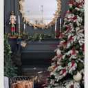 12PCS Green Velvet Christmas Ornaments Set  Large Flocked Shatterproof Baubles for Xmas Tree Decoration, Hanging Ornaments for Holiday & Home Dcor (Green, 4 Inch / 10 cm)