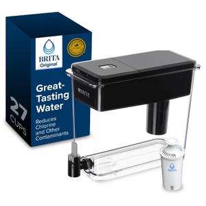Brita UltraMax Large Water Dispenser with Standard Filter, BPA-Free, Reduces Copper, Cadmium and Mercury Impurities, Lasts 2 Months or 40 Gallons, 27-Cup
