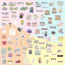 6 x 225 Pcs Small Christian Stickers for Water Bottles, Holographic Vinyl Biblical Christian Stickers for Prayer Board Journaling Laptop, Bible Study Religious Gifts for Kids, Girls, Women (Bible225)