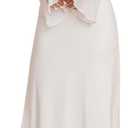 Off Shoulder Long Sleeve Maxi Dress Bodycon Tie Party Formal Wedding Guest Dresses for Women 2026 (White, S)
