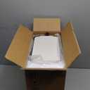 KUK Slim Bathroom Trash Can with Lid Soft Close, Step Pedal, 2.6 Gal/ 10L Stainless Steel Garbage Can with Removable Inner Bucket, Anti-Fingerprint Wastebasket for Office, Bedroom, Toilet (White)