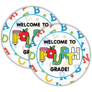 3 x Back to School Alphabet Stickers  Colorful Welcome Stickers for a New School Year, 40 Pieces for Classroom Decor, School Events, and Learning Motivation