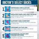 Doctor's Select 3 Pairs Plus Size Compression Socks Wide Calf - Bamboo Viscose Knee High Socks | Circulation Support