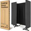 Room Partition,Folding Privacy Divider,Office Partition Dividers,Office Dividers Wall, 10'6"W x 6'7"H,Grey