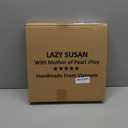 CLAYNIX Lazy Susan for Countertop - Lazy Susan for Table, Mother of Pearl Turntable Organizer, Wood Round Spinning Tray Rotating for Kitchen, Cabinet, Counter Spice Pantry.12.5 Inch