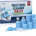 Toilet Bowl Cleaner Tablets 40 Pack, Long-Lasting Drop-in Tank Tablets with Sustained-Release Technology, Fight Tough Stains & Odors, Household & Commercial Use, Compatible with Most Toilets