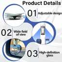 Heart Shaped Blind Spot Mirrors  4PCS Stick-On Adjustable Small Convex Mirror, Universal Fit for Cars & SUVs, Cute Heart Shaped Blind Spot Mirror Design for Safety