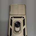 Vokuha Case for Moto G 5G 2024 Case, Motorola G Play 5G 2024 with Tempered Glass Screen Protector and Slide Camera Cover, 360° Rotate Ring Stand Magnetic Cover for Motorola Moto G Play 5G 2024 Gold