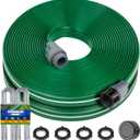 Jin&Bao Sprinkler Hose with Holes 50FT, Heavy Duty Watering Garden Hose, High-Efficiency Sprinklers System for Lawn and Garden with Staples