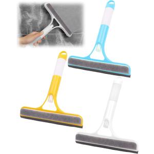 DADERXY 3Pcs 3 in 1 Window Cleaning Scraper, Mirror Squeegee with Sprayer Combo, Glass Cleaner for Windows Car, Home, Kitchen