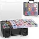 Sturdy Toy Storage Carrying Case for 1:64 Scale Small Toy Cars - 96 Slot Toy Car Storage Box Compatible with HotWheels Cars & Matchbox Cars.(CASE ONLY) (Black)