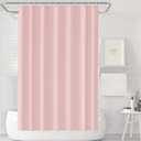 Timecity Pink Shower Curtain with 3 Magnets Plastic Shower Curtain Liner Thickened Waterproof Quickdrying Shower Curtain Set with 12 White Plastic Hooks Shower Liner for Bathroom Shower,71x71inch