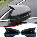 Side Rear View Mirror Cover for Honda CRV 2023 2024 2025 2026 - MUXEE Bright Black Turn Signal Housing Cover Accessories(With turn signal housing slot.)