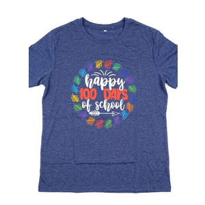 Rwabing 100 Days of School Shirts for Women 100th Day of School T-Shirt Teacher Tee Tops, Size Large