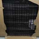 FDW Dog Crate for Large Dogs 42 Inch Folding Metal WirePet Cage Double Door W/Divider Panel Indoor Outdoor Kennel Leak-Proof Plastic Tray,Black