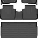 GINOWY-Floor Mats & Cargo Liner for Honda CRV 2017-2022 TPE All Weather CR-V Car Mats (Deck in Upper Position) Non-Slip Trunk Mat Floor Liners Waterproof Custom Fit Accessories Mats Black