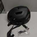 Bike Helmet, Helmets for Adults Men, Front and Back LED Lights Safe Certified MTB Road Bicycle Helmet with Adjustable Brim (L (59-61cm), Black)