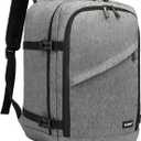 Kono Carry on Backpack, 16" Airplane Approved Under Seat Travel Backpack for Men and Women, Waterproof Lightweight Daypack for Flight 20L, Grey, Small
