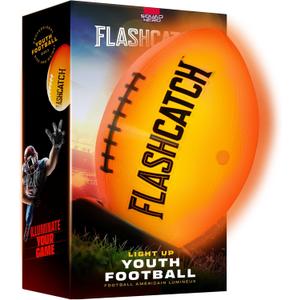 Light Up Football - Glow in the Dark Ball - NO 6 - Boys Gifts - Outdoor Sports, Birthday Gifts for Boys 8-15+ Year Old - Kids Teenage Youth Gift Ideas - Boy Toys Stuff Ages 8-15